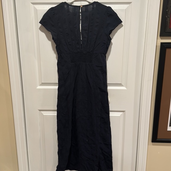 NWT Free People Natalya Black Solid Midi Dress - Picture 8 of 8